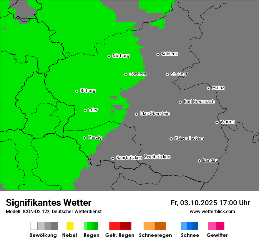 Modellkarten Signifikantes Wetter