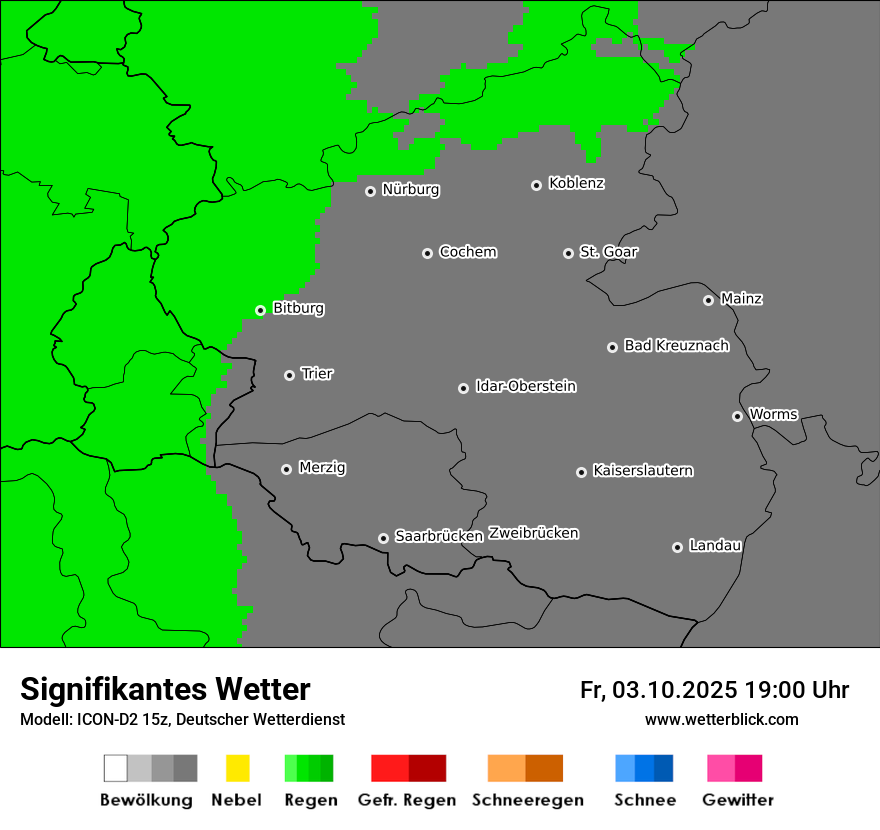 Modellkarten Signifikantes Wetter