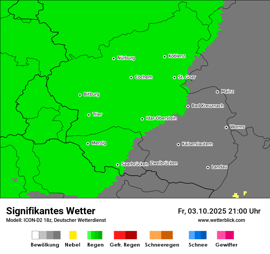 Modellkarten Signifikantes Wetter