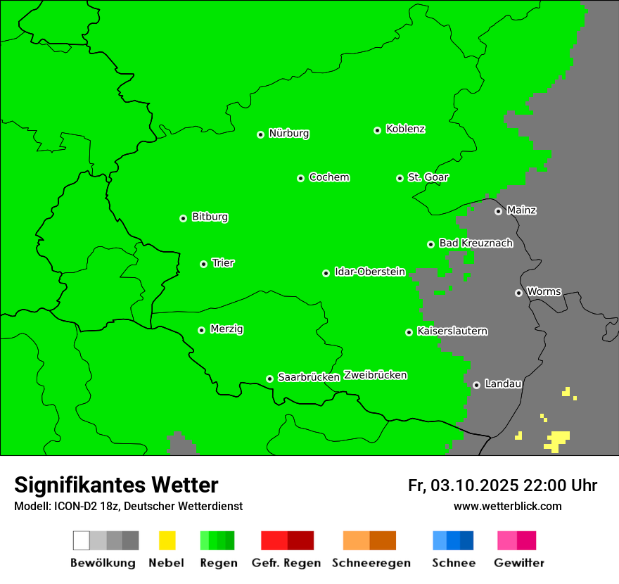 Modellkarten Signifikantes Wetter