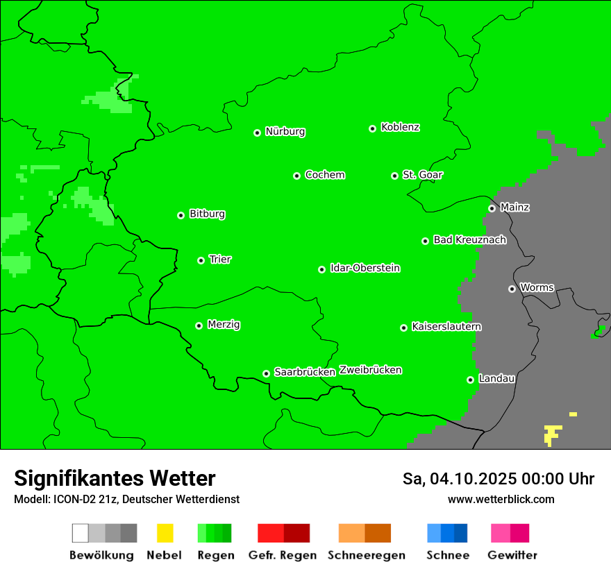 Modellkarten Signifikantes Wetter
