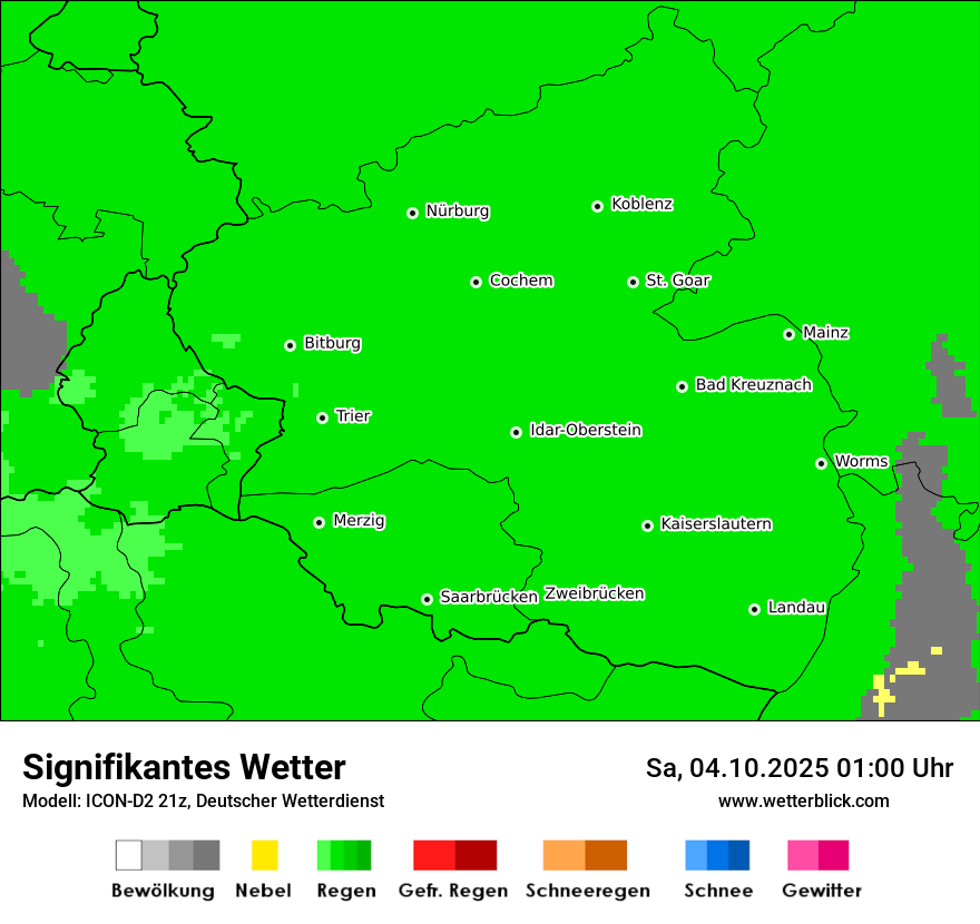 Modellkarten Signifikantes Wetter