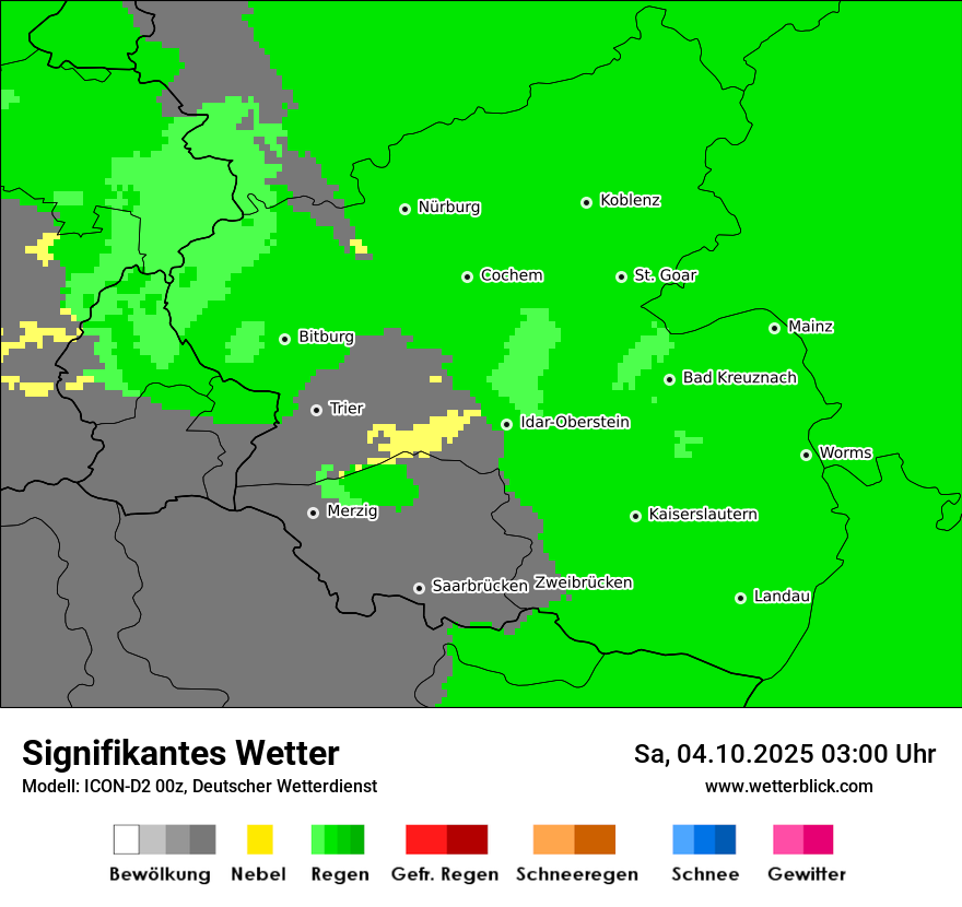 Modellkarten Signifikantes Wetter