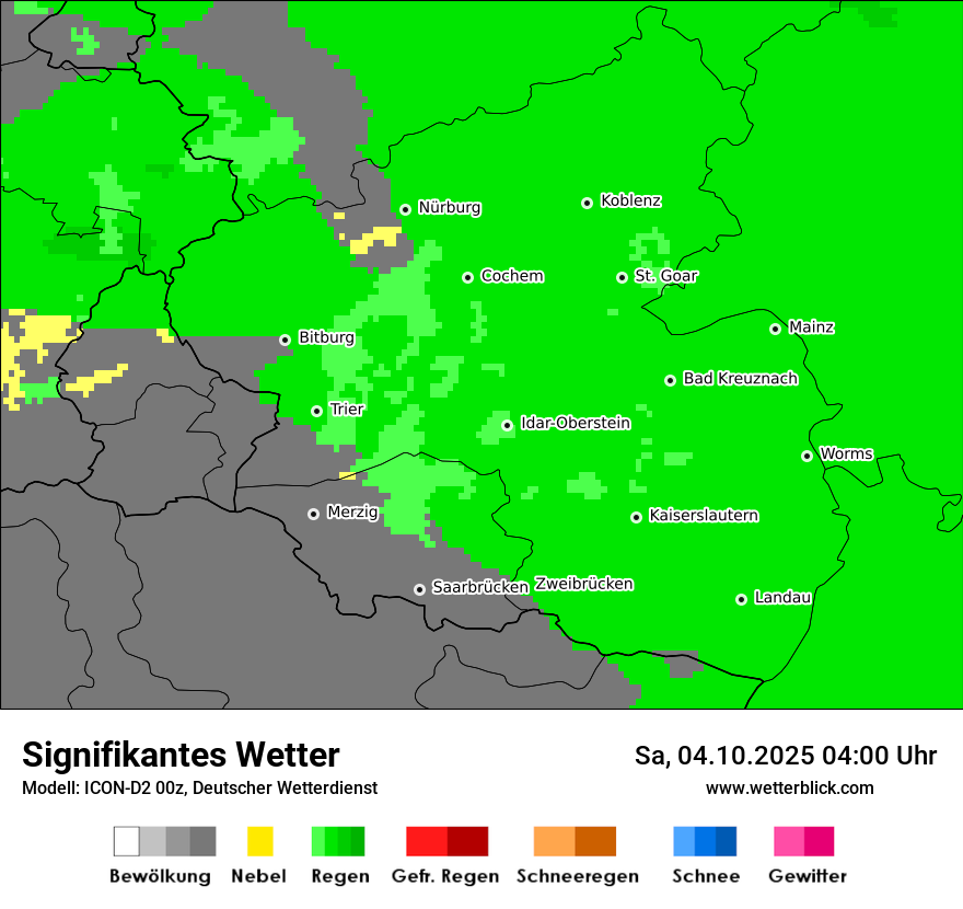 Modellkarten Signifikantes Wetter