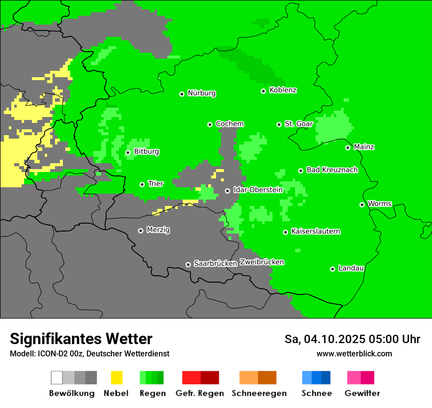 Modellkarten Signifikantes Wetter