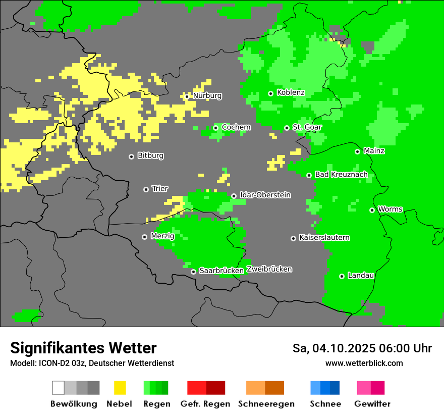 Modellkarten Signifikantes Wetter