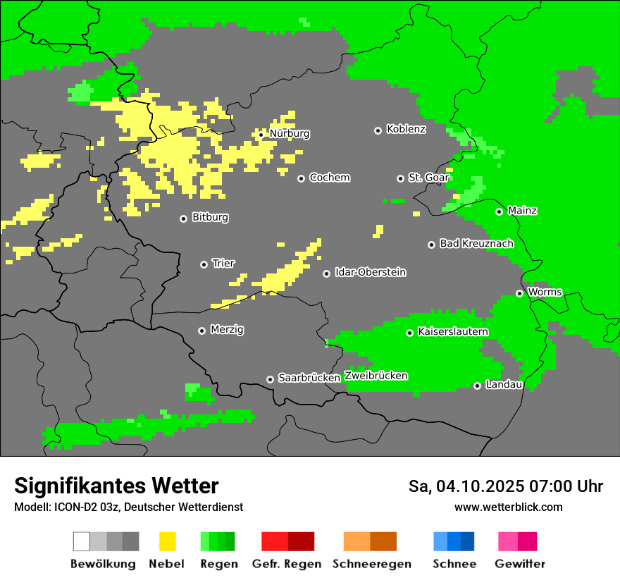 Modellkarten Signifikantes Wetter
