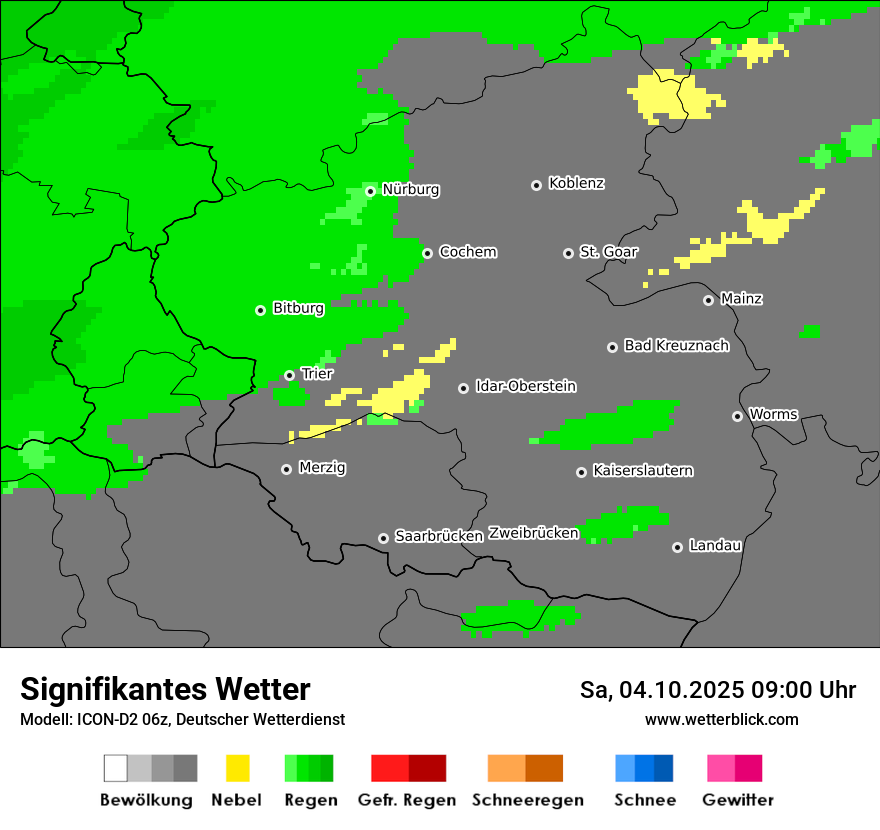 Modellkarten Signifikantes Wetter