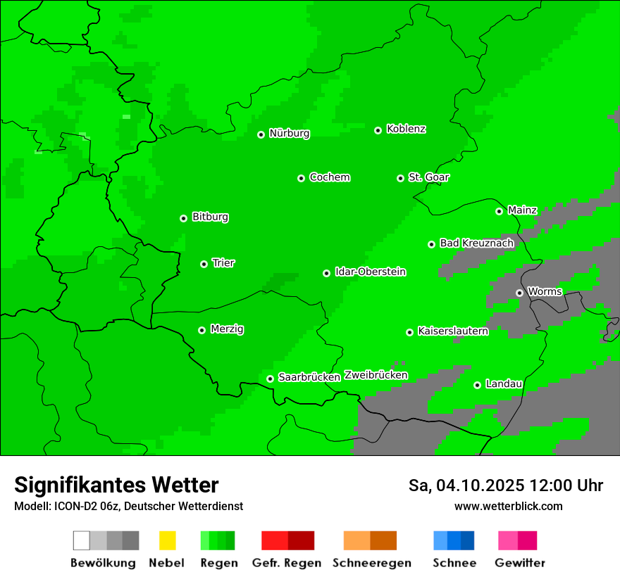 Modellkarten Signifikantes Wetter
