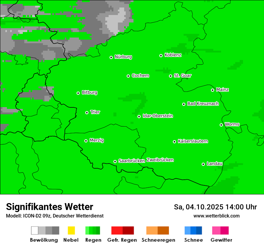 Modellkarten Signifikantes Wetter