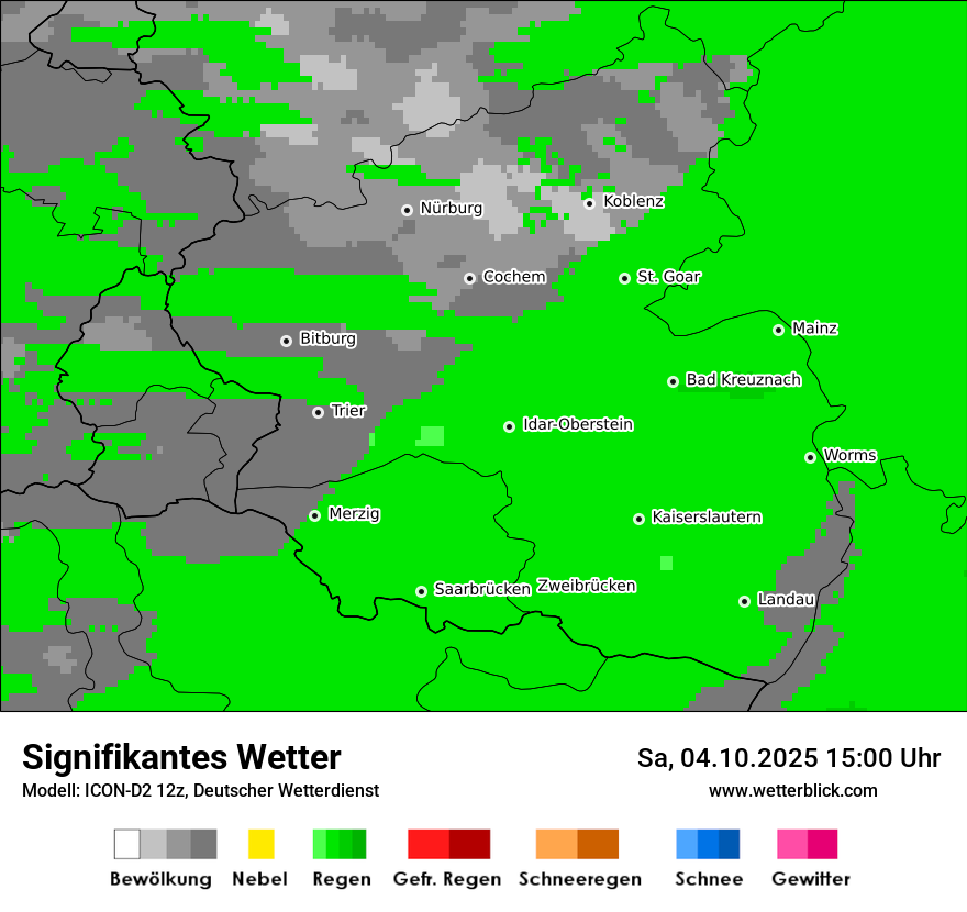 Modellkarten Signifikantes Wetter