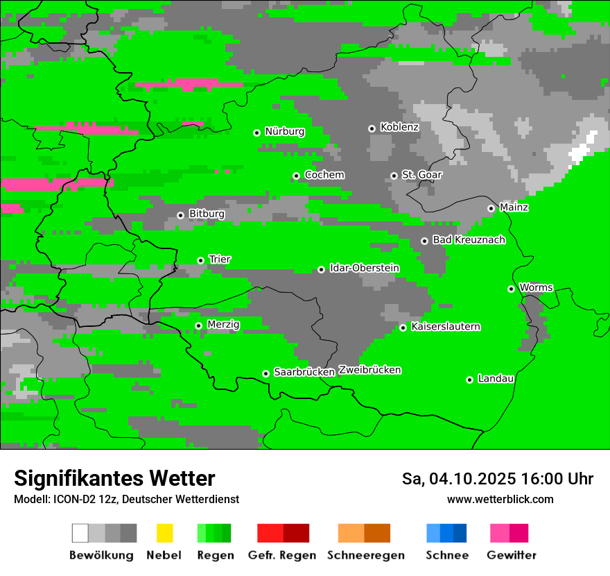 Modellkarten Signifikantes Wetter