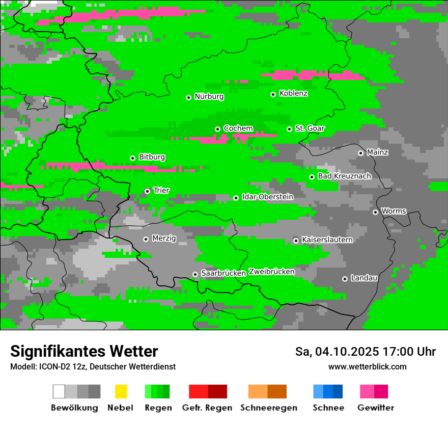 Modellkarten Signifikantes Wetter