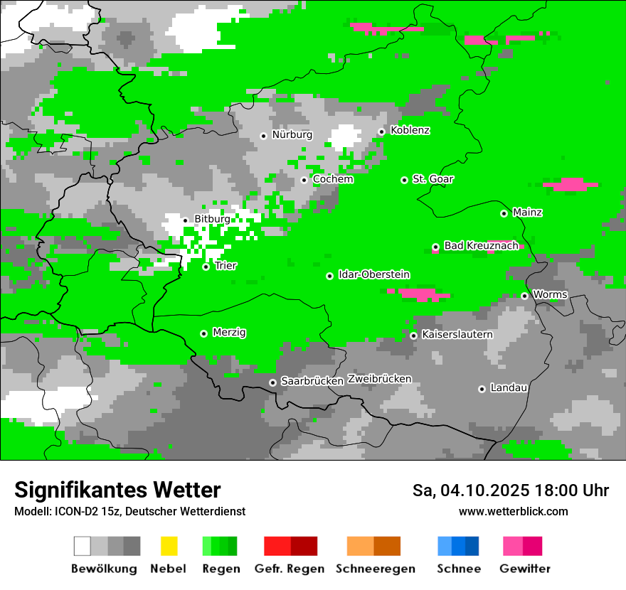 Modellkarten Signifikantes Wetter