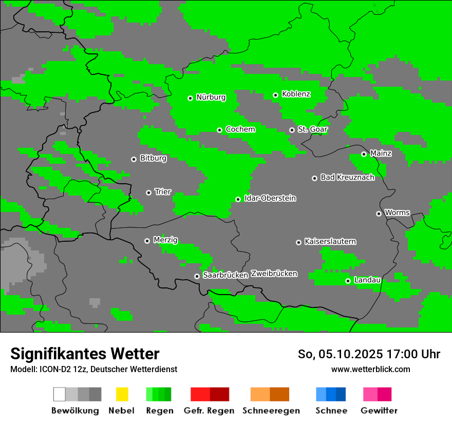 Modellkarten Signifikantes Wetter