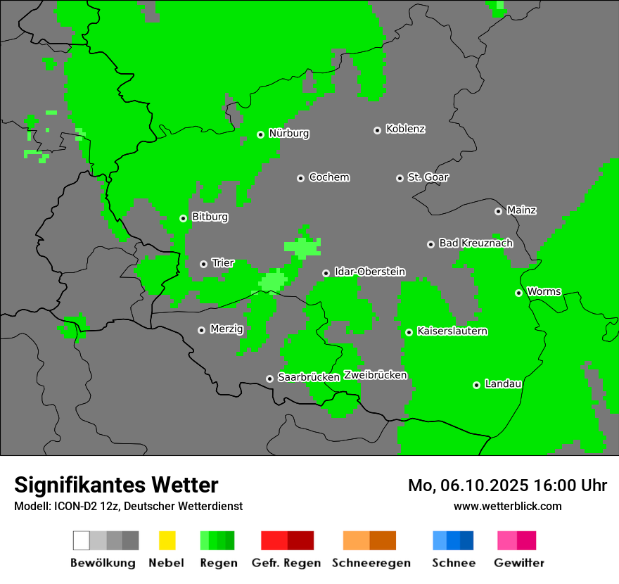 Modellkarten Signifikantes Wetter
