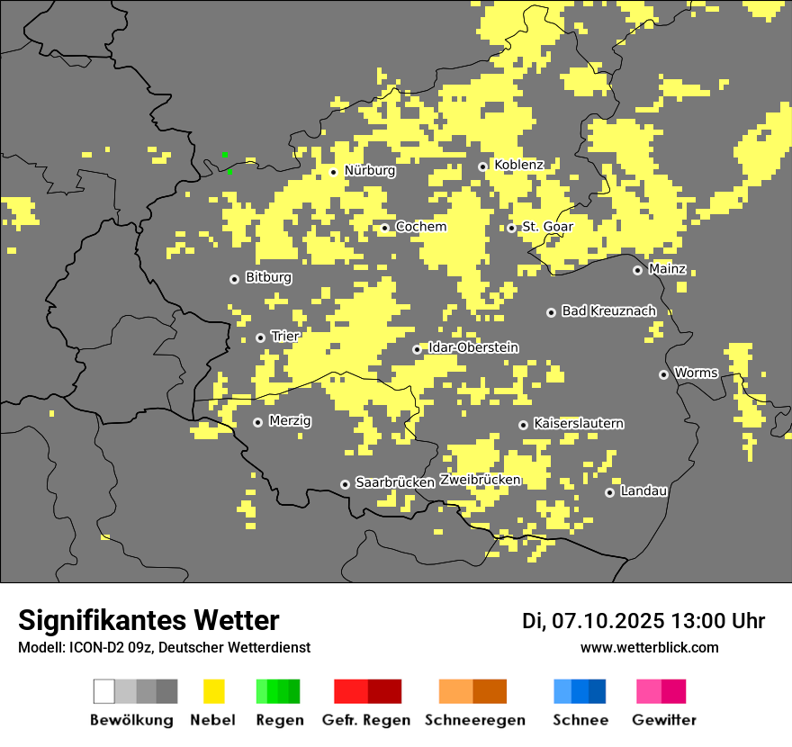 Modellkarten Signifikantes Wetter