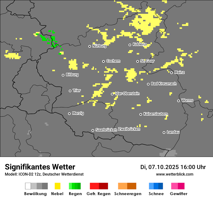 Modellkarten Signifikantes Wetter