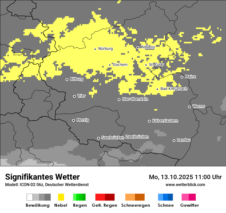 Modellkarten Signifikantes Wetter