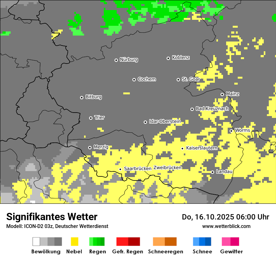 Modellkarten Signifikantes Wetter