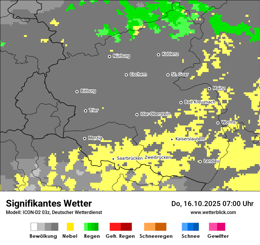 Modellkarten Signifikantes Wetter