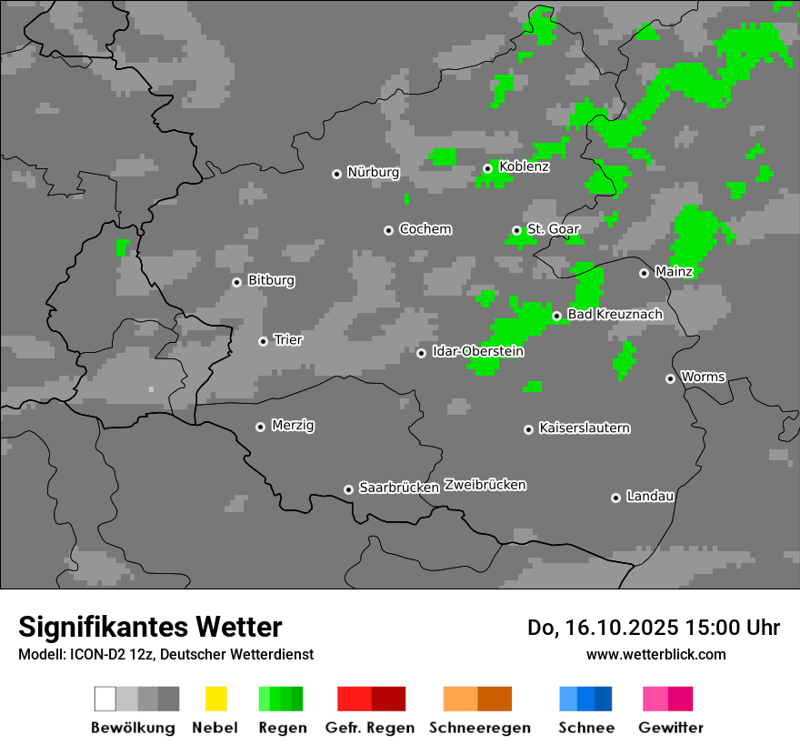 Modellkarten Signifikantes Wetter