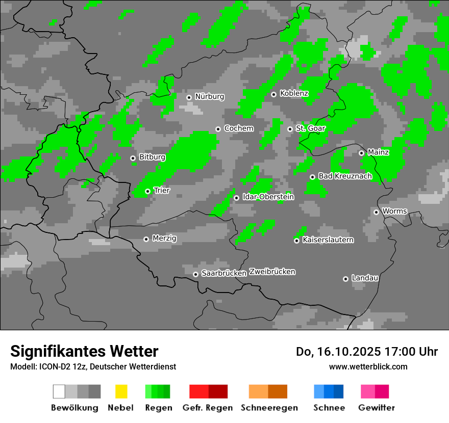Modellkarten Signifikantes Wetter
