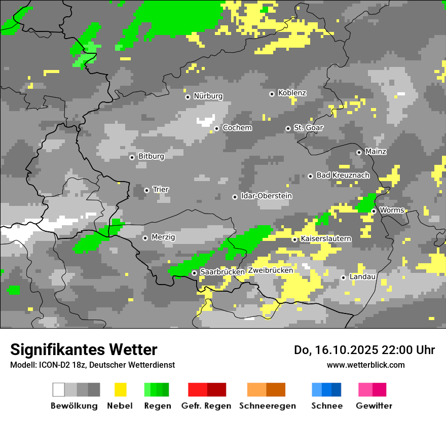 Modellkarten Signifikantes Wetter
