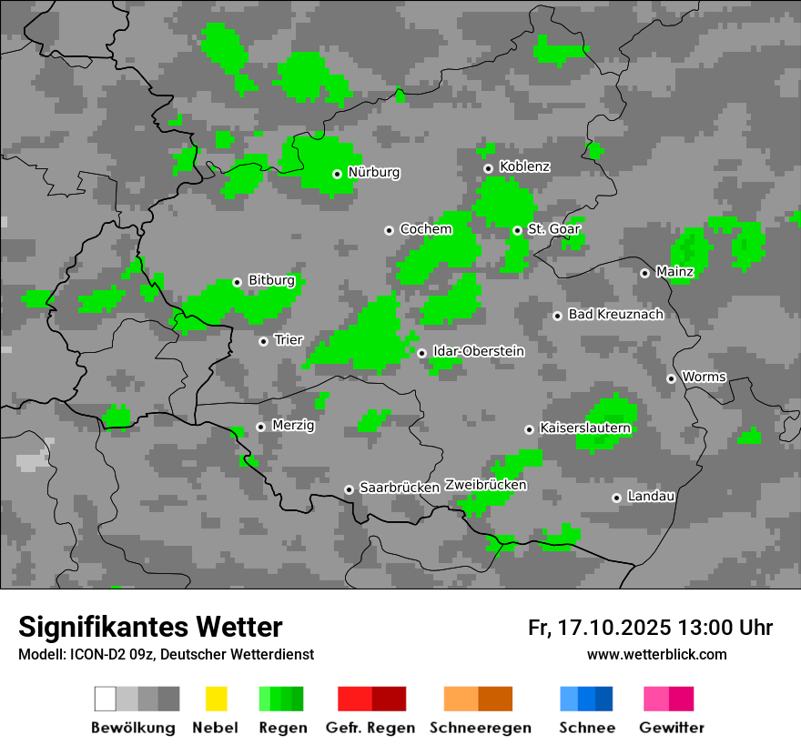 Modellkarten Signifikantes Wetter