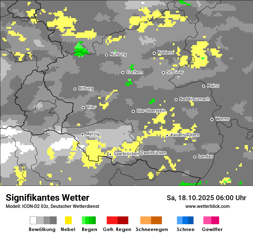 Modellkarten Signifikantes Wetter