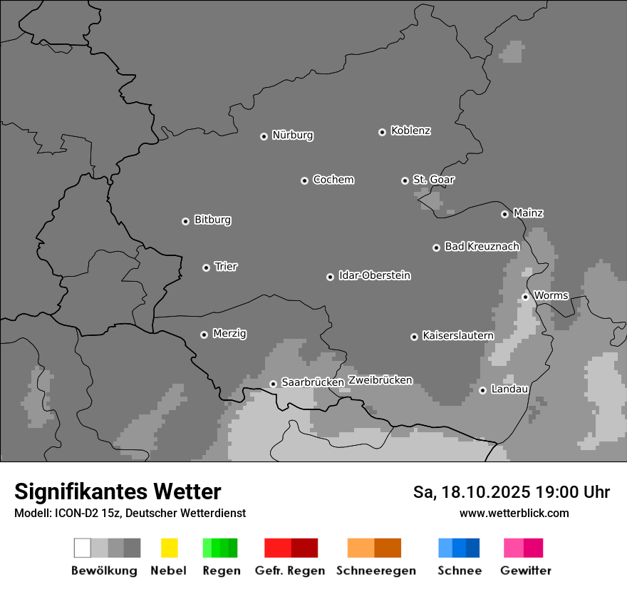 Modellkarten Signifikantes Wetter