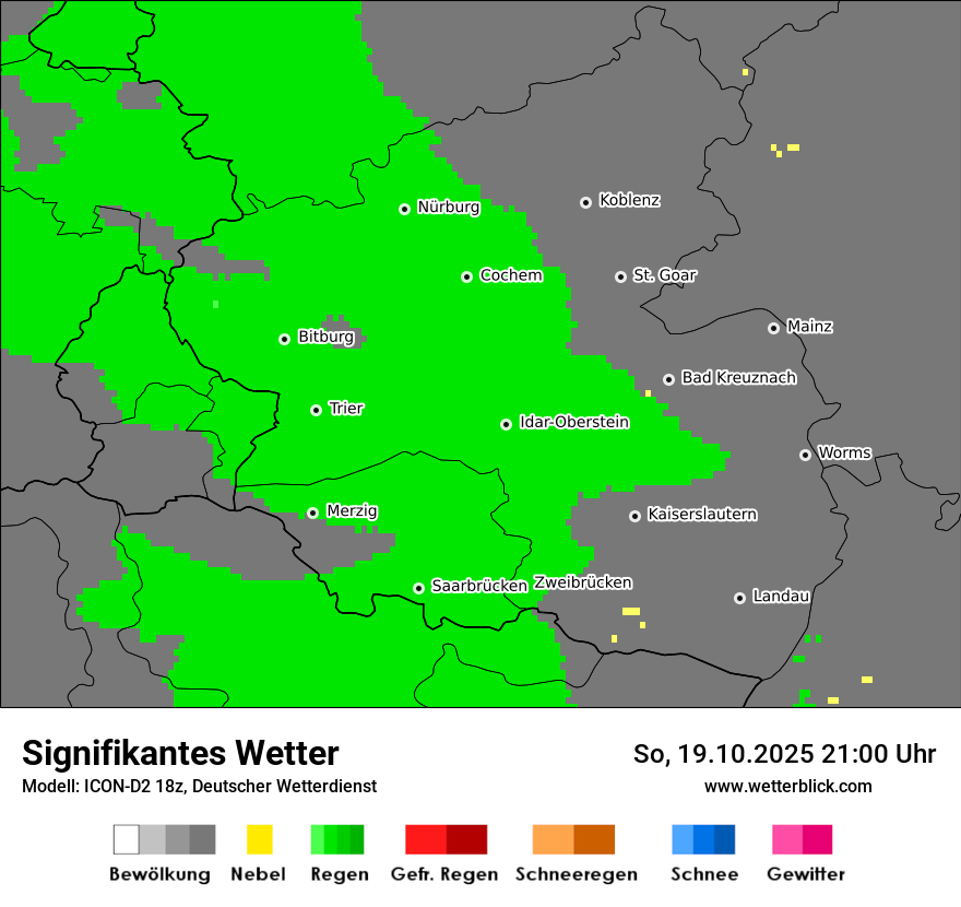Modellkarten Signifikantes Wetter