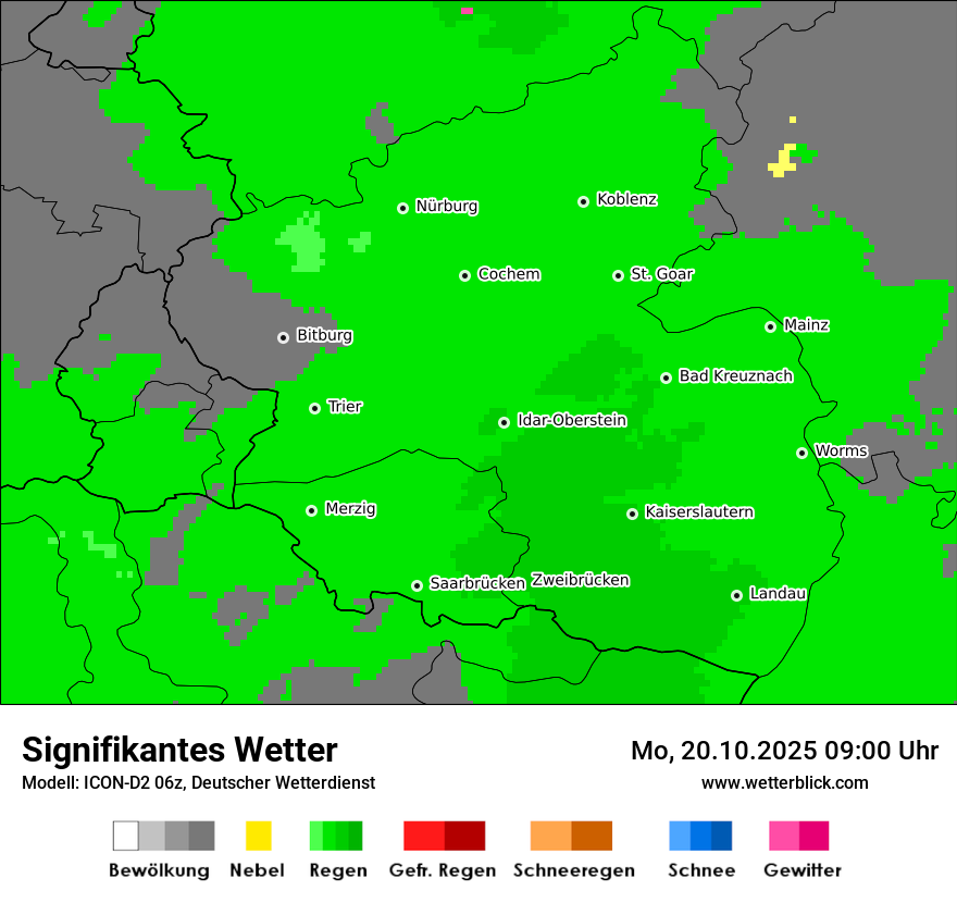 Modellkarten Signifikantes Wetter