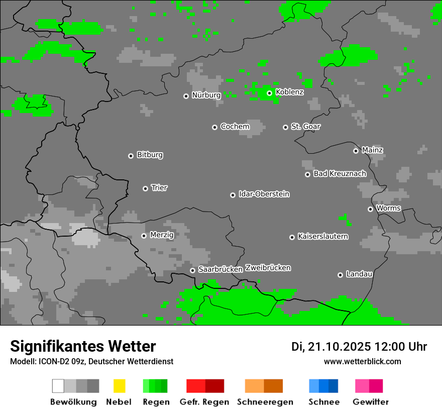 Modellkarten Signifikantes Wetter
