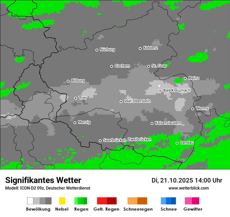 Modellkarten Signifikantes Wetter