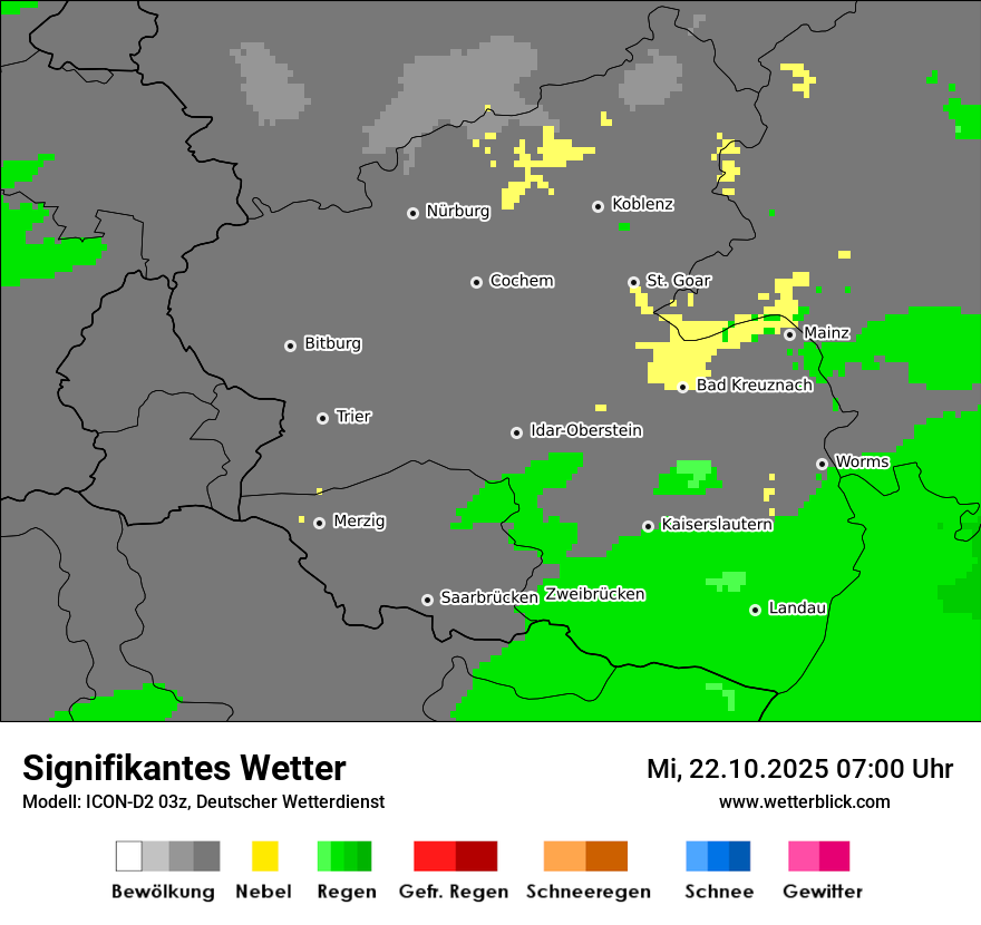 Modellkarten Signifikantes Wetter