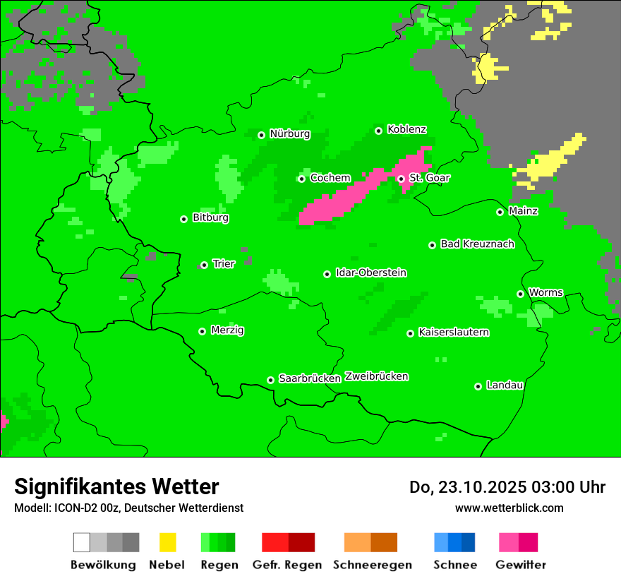 Modellkarten Signifikantes Wetter