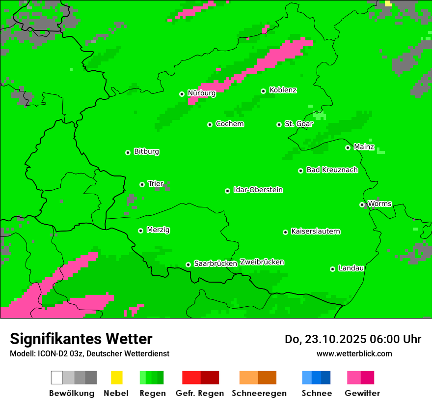 Modellkarten Signifikantes Wetter