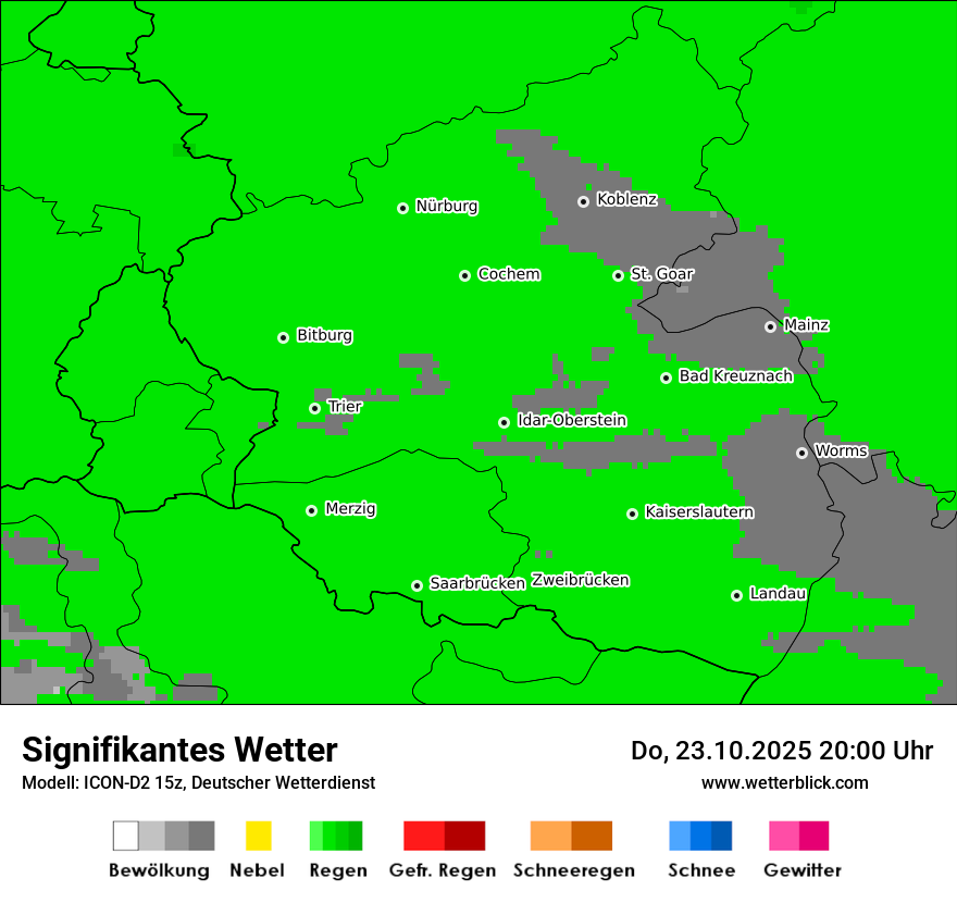 Modellkarten Signifikantes Wetter