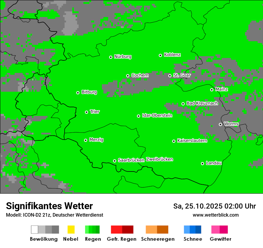 Modellkarten Signifikantes Wetter