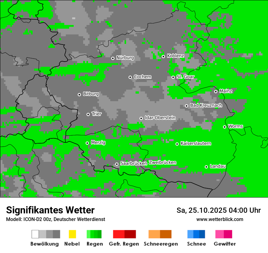 Modellkarten Signifikantes Wetter