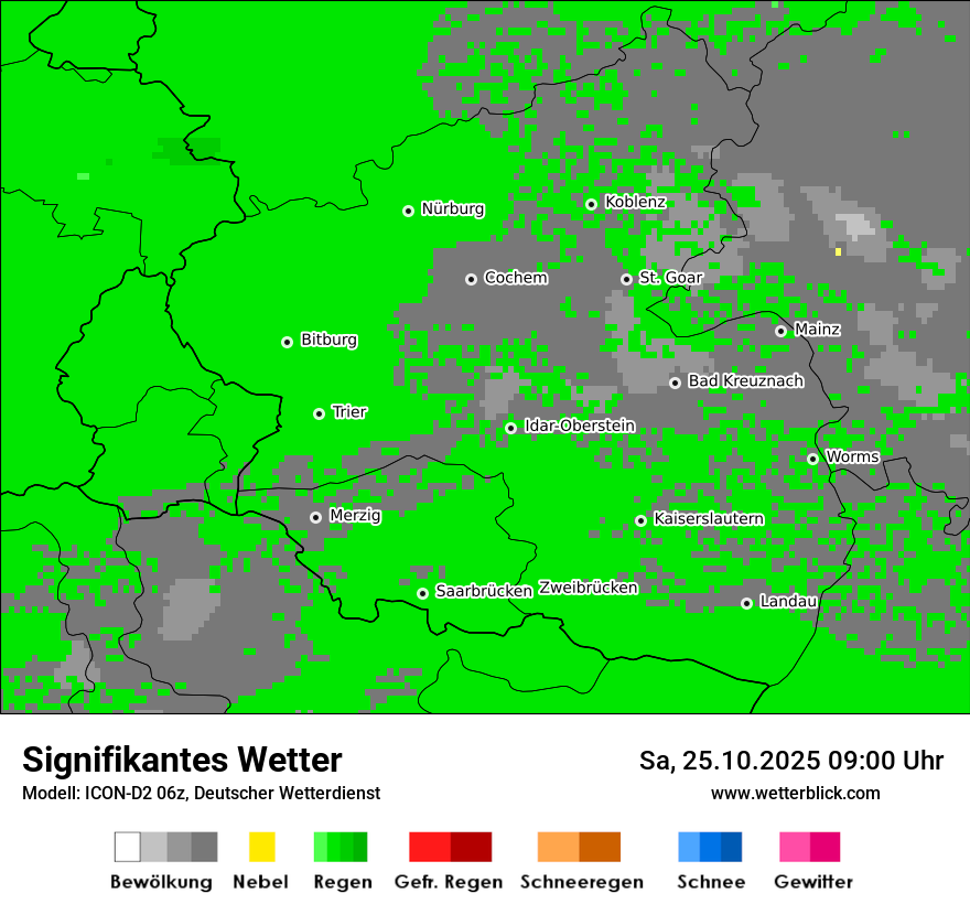 Modellkarten Signifikantes Wetter