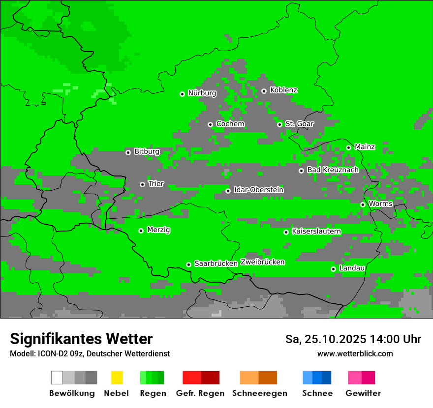 Modellkarten Signifikantes Wetter