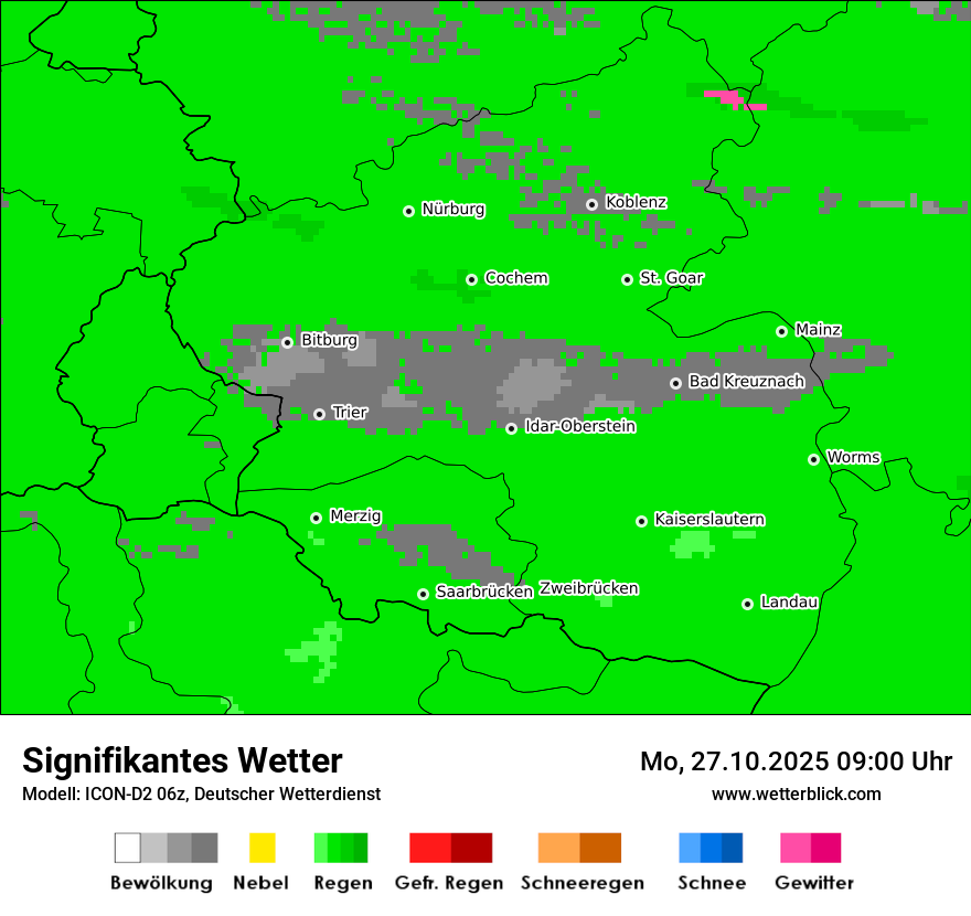 Modellkarten Signifikantes Wetter