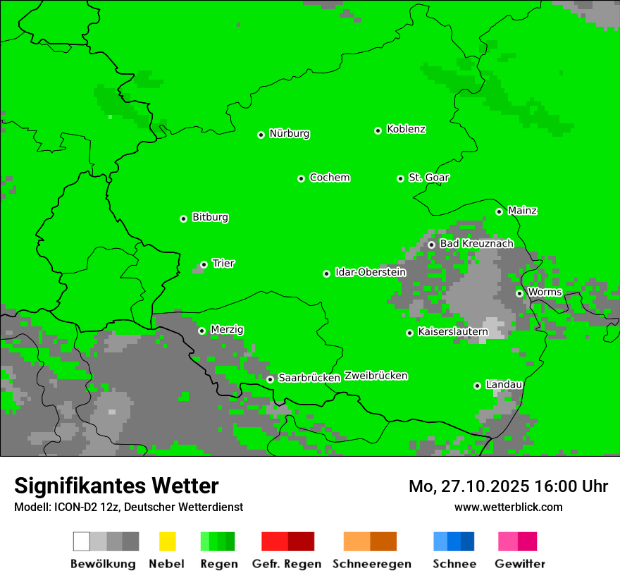 Modellkarten Signifikantes Wetter
