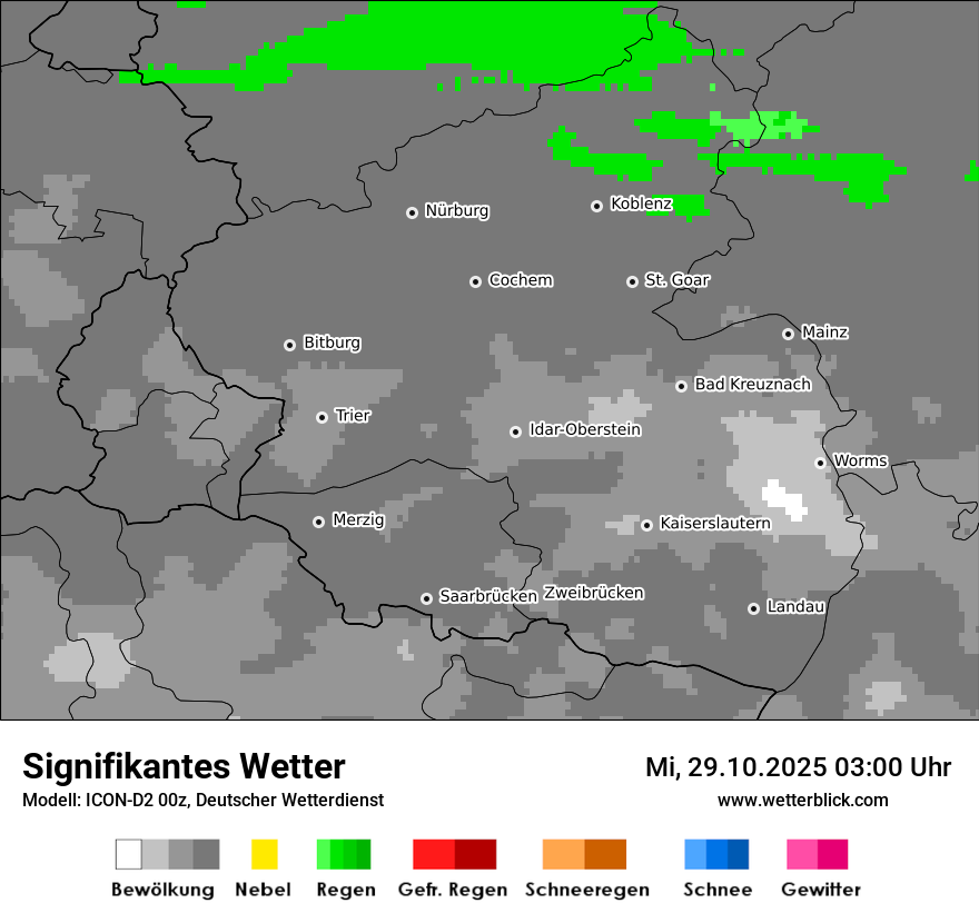 Modellkarten Signifikantes Wetter