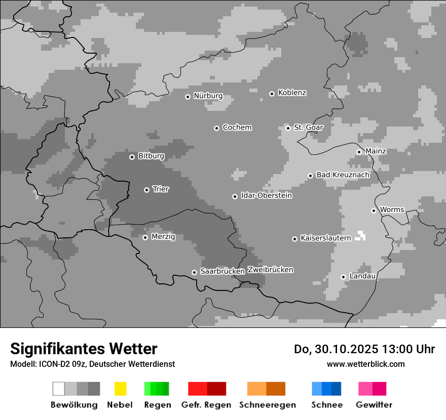 Modellkarten Signifikantes Wetter