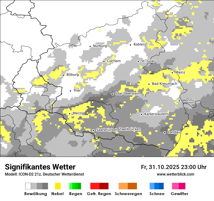 Modellkarten Signifikantes Wetter