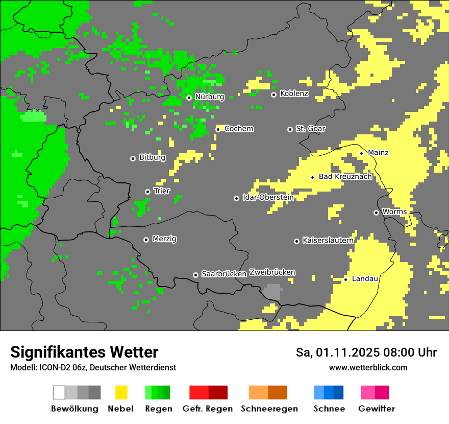 Modellkarten Signifikantes Wetter