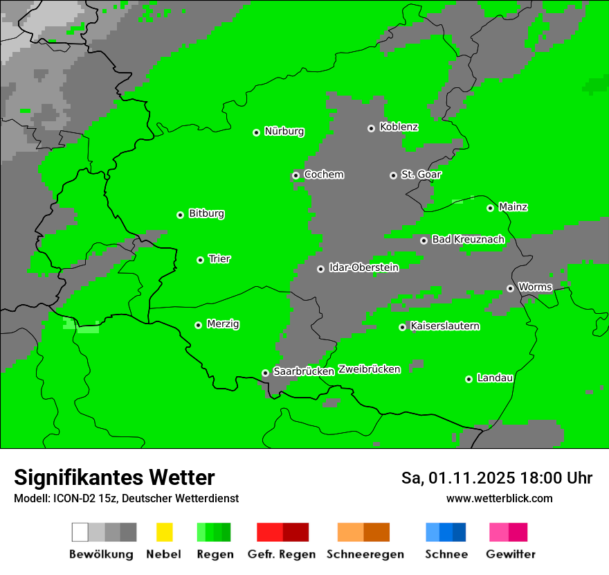 Modellkarten Signifikantes Wetter